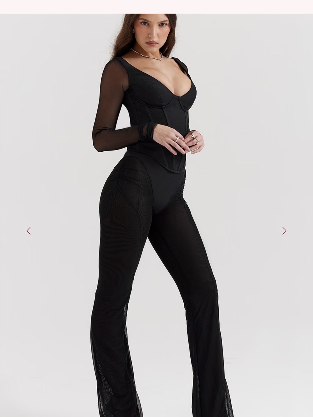 HOUSE OF CB 'Avalon' Black High Waist Trousers/Sz Small US 4-6 - Picture 4 of 11